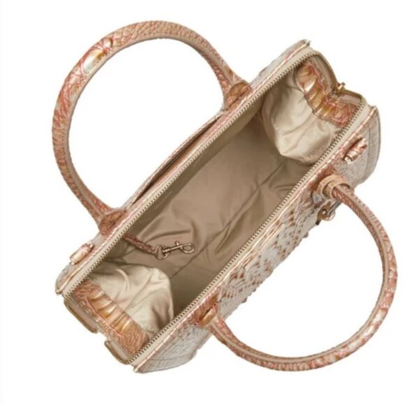 RARE BACK - NWT BRAHMIN Caroline Sunkiss Melbourne Satchel Crossbody Bag Leather - Picture 6 of 10